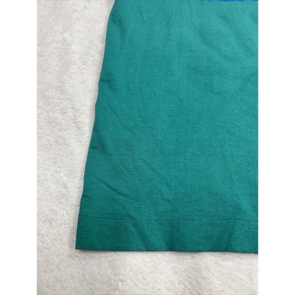 Vrg 90s Screen Stars Teal West Virginia Graphic T-Shirt Single Stitch Size Large - Picture 4 of 9